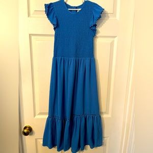 Blue smocked top dress size XXS